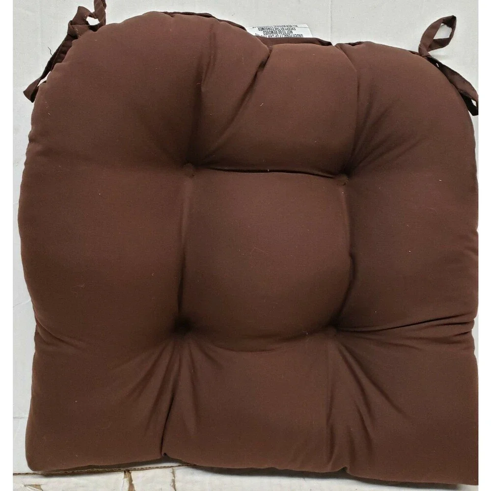 Set of 2 Same Thick Reversible Cushion Chair Pads w/ties(16